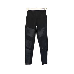 7/8 High-Waist Moto Legging - Black - S